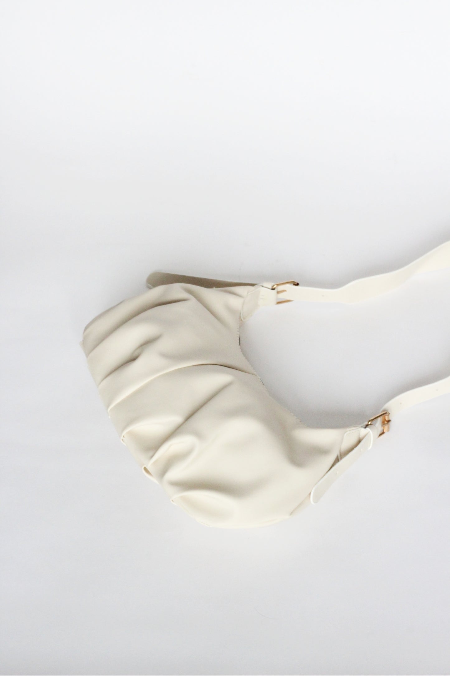 ELLA Cream Ruched Cross Body Bag